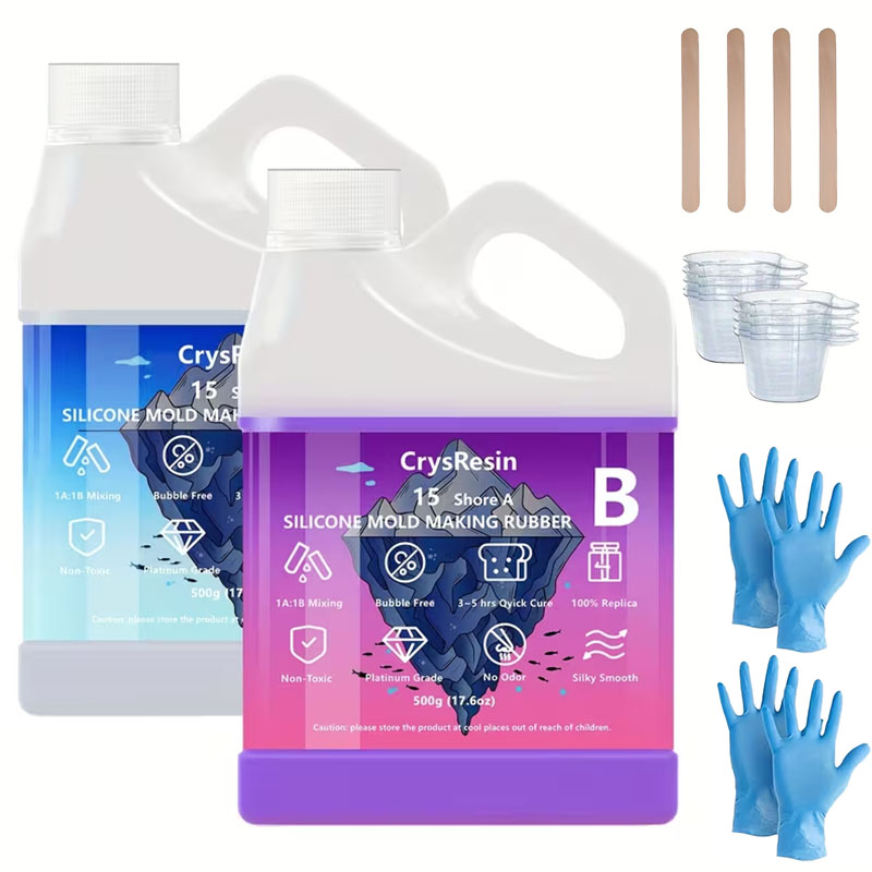 Soap Making Ins - 500ml 2 Bottles Liquid Silicone for
