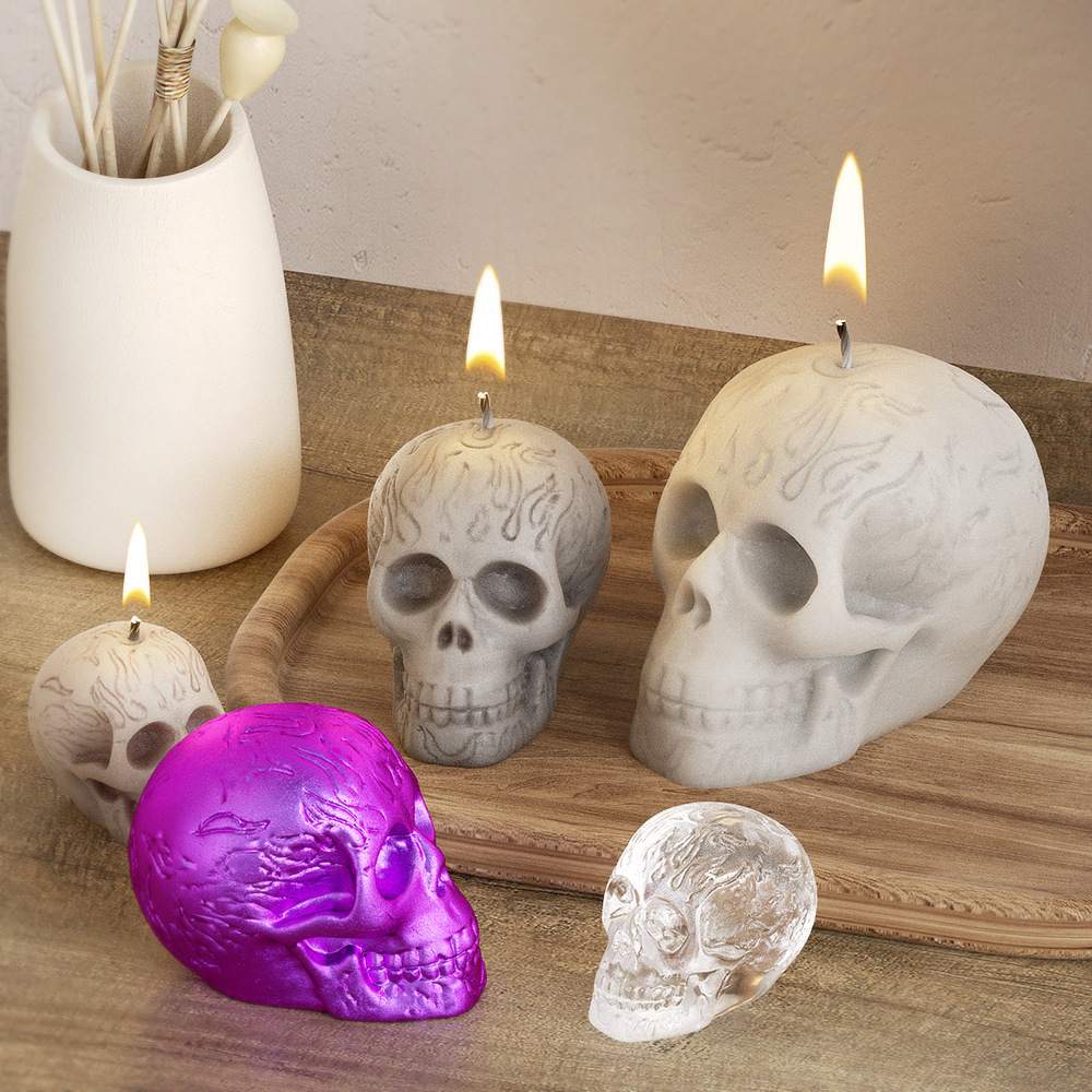 Soap Making Ins - Multi Size Skull Head Silicone Mold