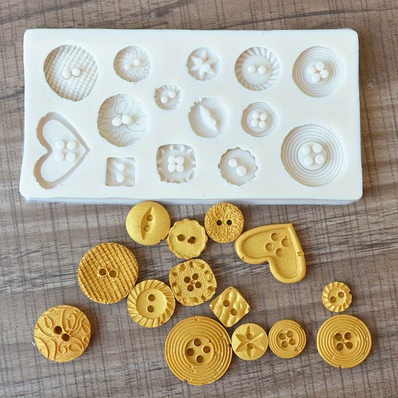 Buttons Shape Silicone Mold Si - огляд і ціна Soap Making Supplies Australia