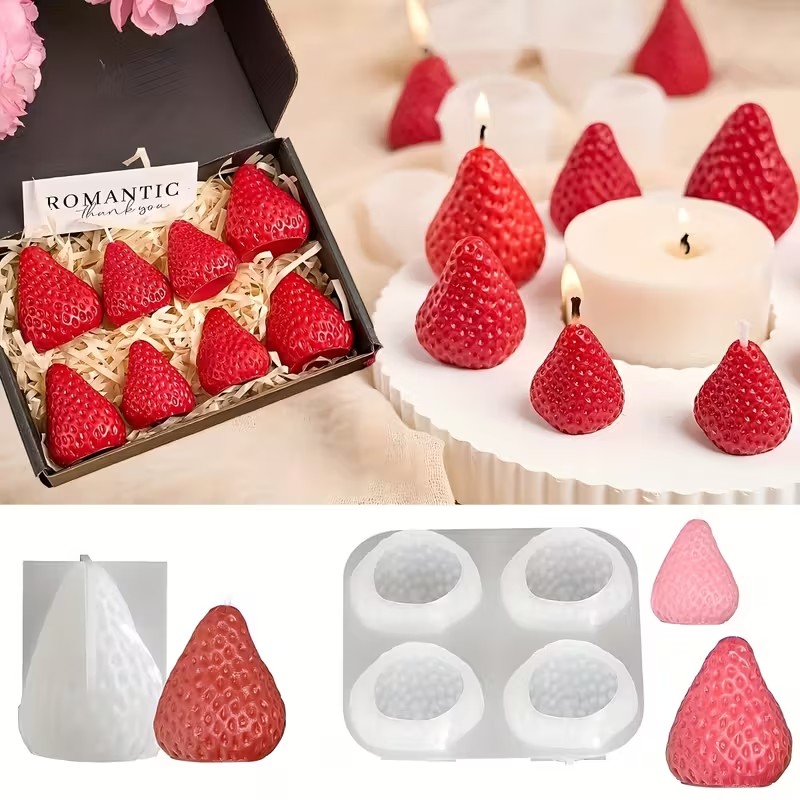 Strawberry Silicone Candle Mol - огляд і ціна Soap Making Instructions