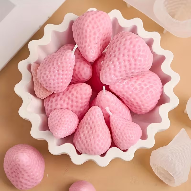 Strawberry Silicone Candle Mol - огляд і ціна Soap Making Instructions