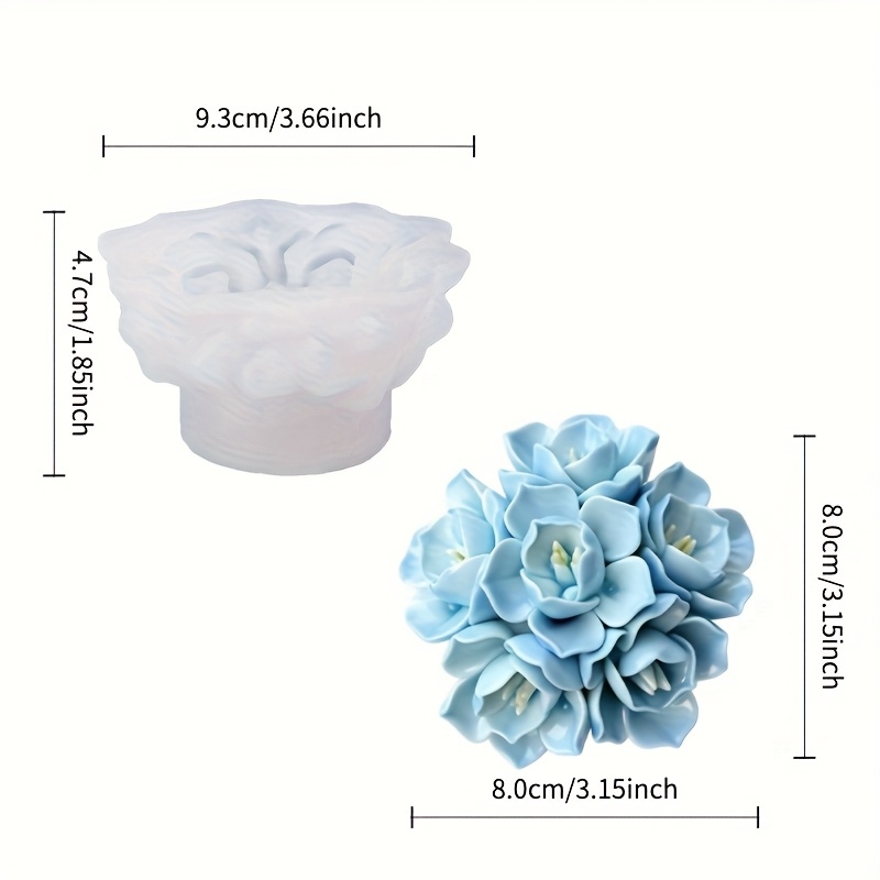 1 Hydrangea Candle Silicone Mo - огляд і ціна Soap Making Instructions