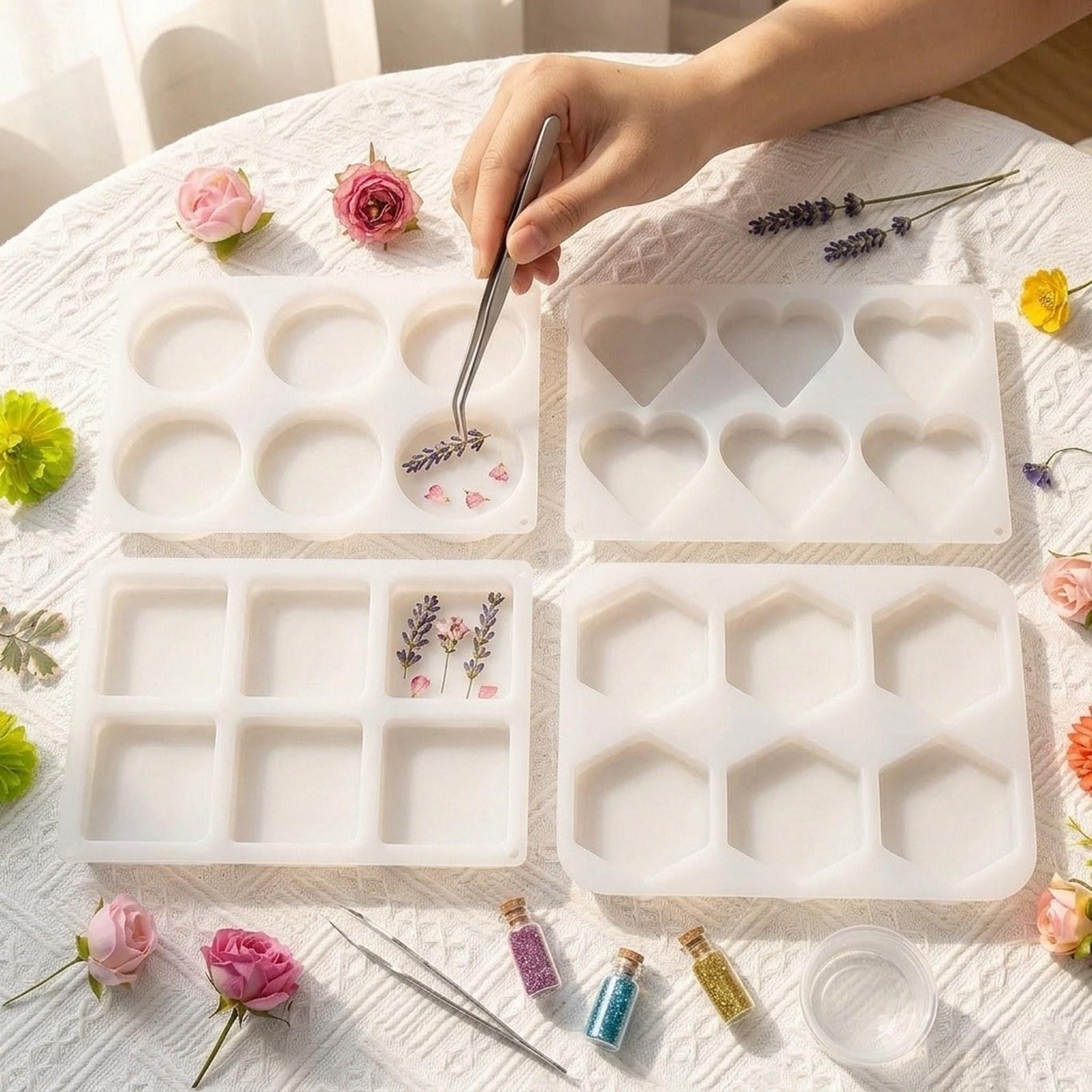 4Pcs Deep Resin Coaster Molds  - огляд і ціна Soap Making Gel