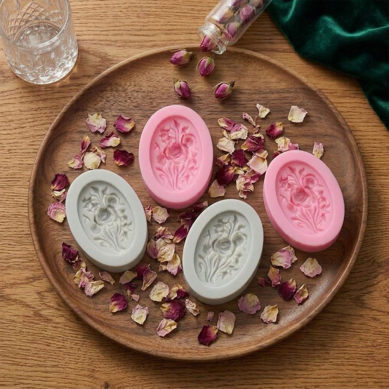 4 Silicone mold with flower sh - огляд і ціна Soap Making Gel